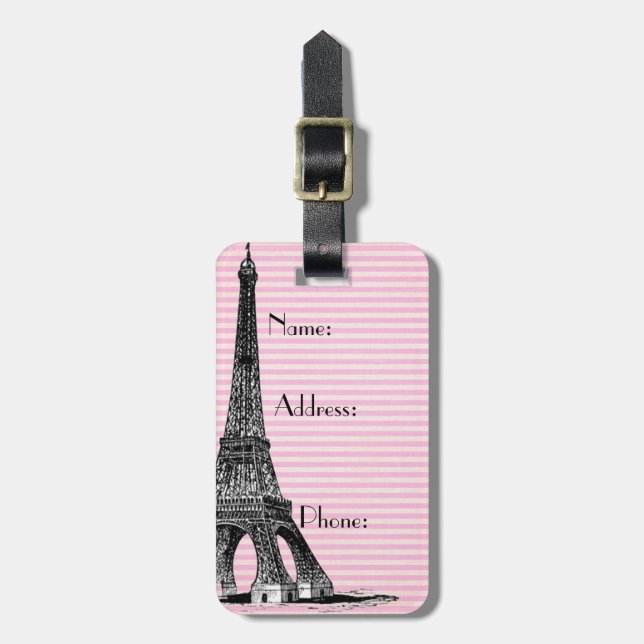 French Luggage Tag (Front Vertical)