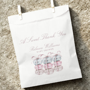 French Macaron A Sweet thank you Baby shower Favour Bag