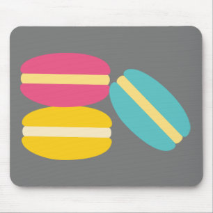 French macaron colourful cakes mouse pad