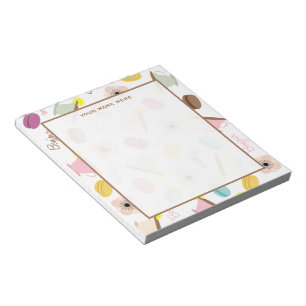 French Macarons Anemones & Teacups Notepad