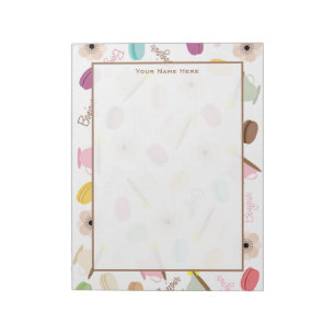 French Macarons Anemones & Teacups Notepad