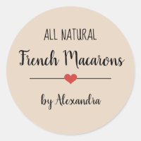French Macarons beige script