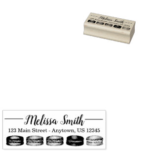 French Macarons Bridal Shower Afternoon Tea Party Rubber Stamp