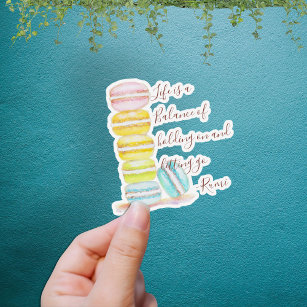 French Macarons Hand Painted Pastel Rainbow Quote