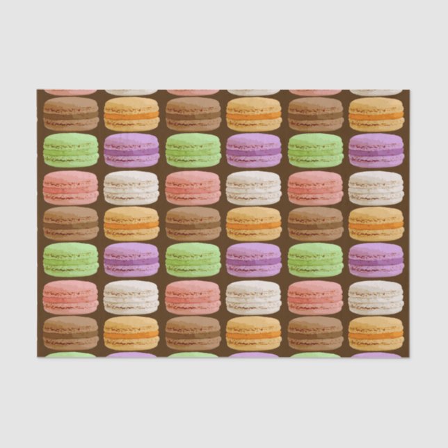French Macarons, Multi-Coloured Pastels Tissue Paper (Front)
