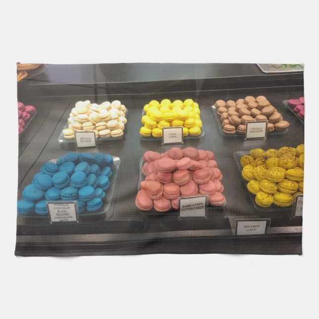 French Macarons | Paris, France Kitchen Towel (Horizontal)