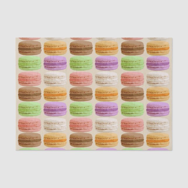 French Macarons, Pastel Colours Tissue Paper (Front)