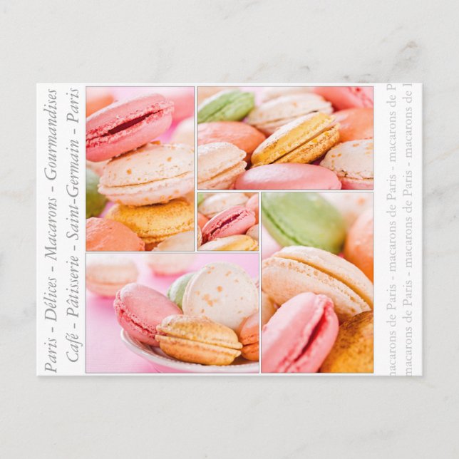 French Macarons Postcard (Front)
