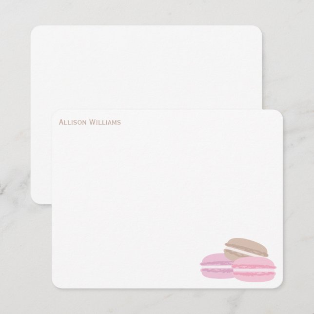 French Macarons Thank You Notes Invitation (Front/Back)
