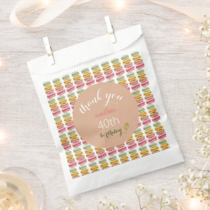 French Macarons Watercolor Hand-painted Favour Bag