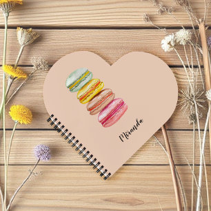 French Macarons Watercolor Hand-painted Notebook