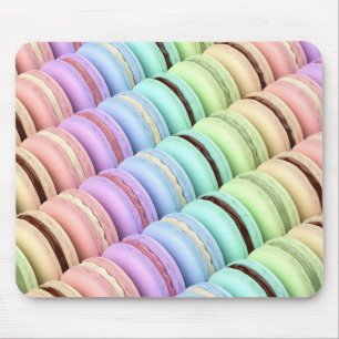 French macarons with different colours and flavour mouse pad