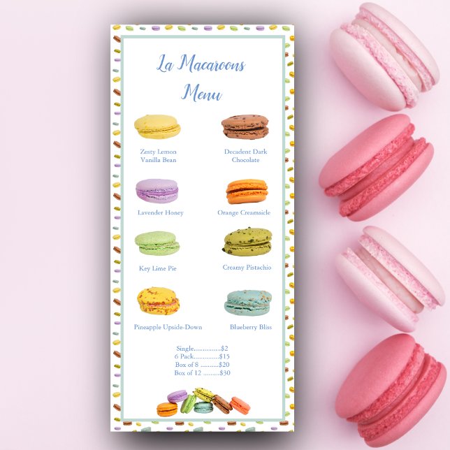 French Macaroons Bakery Flavour Price Menu (French Macaroons Flavor Price Menu: Tempt, Indulge, and Captivate Your Customers' Senses!)