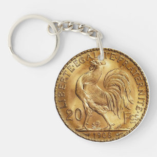 French Marianne Rooster  Keychain