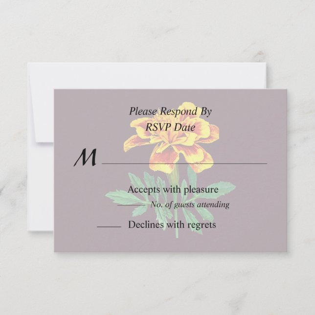French Marigold RSVP Card (Front)