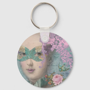 French Masquerade Keychain
