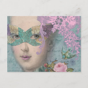 French Masquerade Postcard