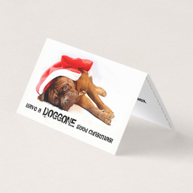 French Mastiff Doggone Good Holiday Card (Front)