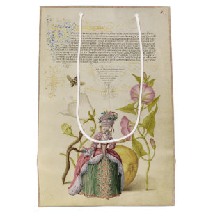 French Medieval Lady and Script Gift Bag