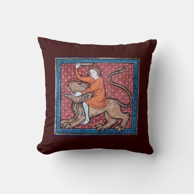 French Medieval Lion American MoJo Pillow (Front)