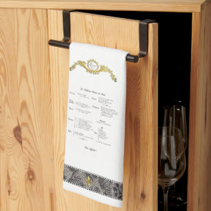 French Menu Kitchen Towel