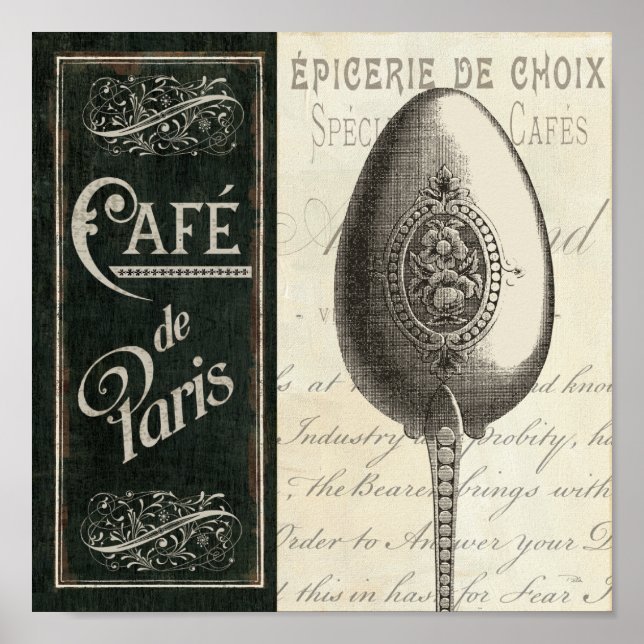 French Menu Poster (Front)