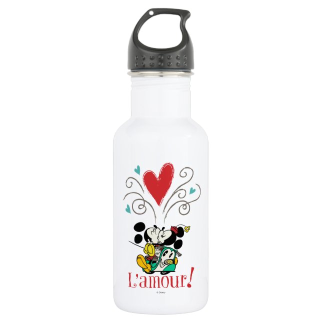 French Mickey | L'amour 532 Ml Water Bottle (Front)