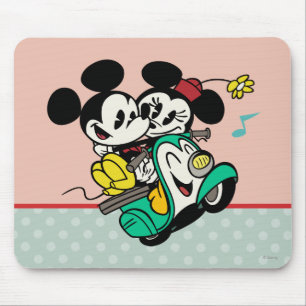 French Mickey Mickey and Minnie Driving Mouse Pad