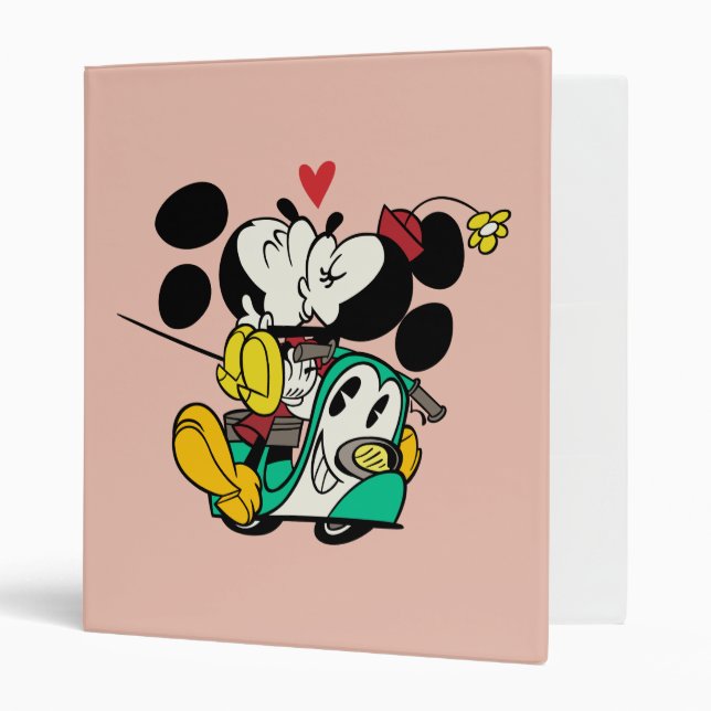 French Mickey | Mickey and Minnie Kissing Binder (Front/Inside)
