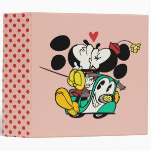 French Mickey   Mickey and Minnie Kissing Binder