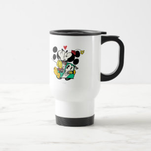 French Mickey Mickey and Minnie Kissing Travel Mug