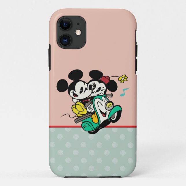 French Mickey | Mickey and Minnie on Vespa Case-Mate iPhone Case (Back)