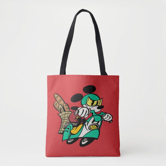 French Mickey | Racing in Vespa Tote Bag (Front)