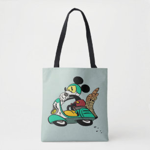 French Mickey   Speeding Vespa Tote Bag