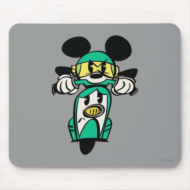 French Mickey | Straight Ahead in Vespa Mouse Pad (Front)