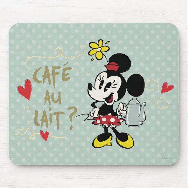 French Minnie | Café au Lait? Mouse Pad (Front)