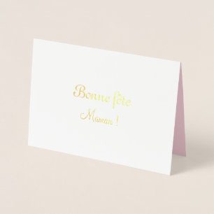 French Mother's Day with roses - Foil Card