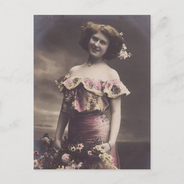 French Music Hall Belle Epoque Woman postcard (Front)