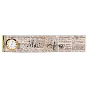 French Newspaper, France Desk Nameplate