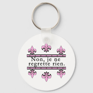 French No Regrets Products Keychain