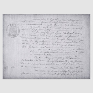 French Old Script Decoupage Tissue Paper