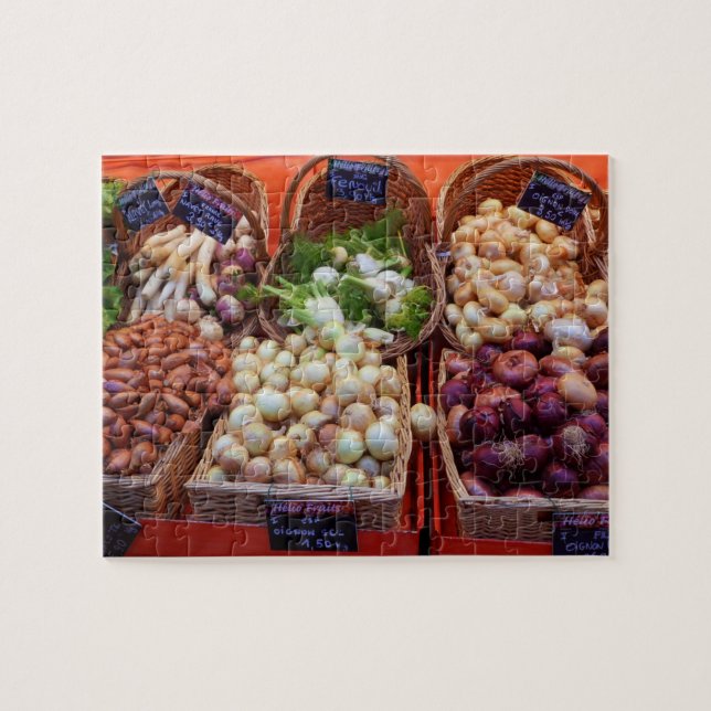 French Onion Market Stall Photo Jigsaw Puzzle (Horizontal)
