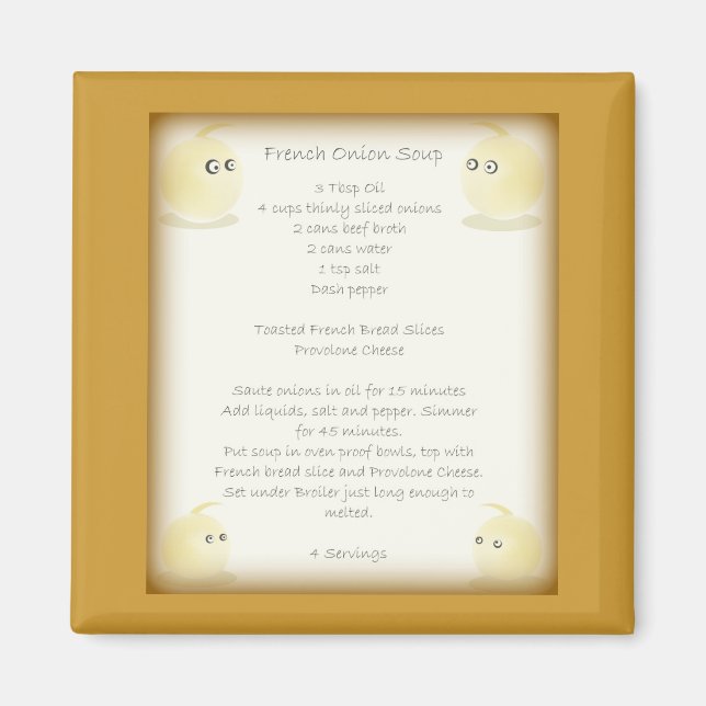 French Onion Soup Recipe Magnet (Front)