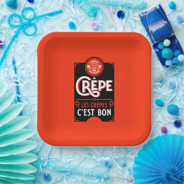 French Pancakes Paper Plate (Party)