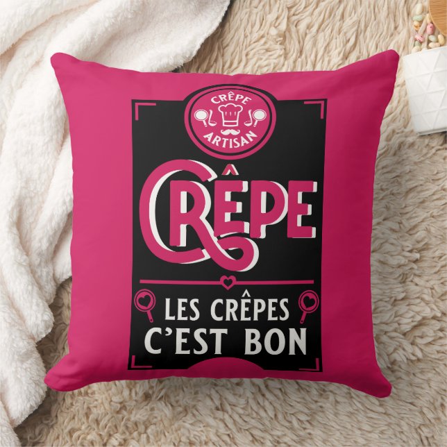 French Pancakes Throw Pillow (Blanket)