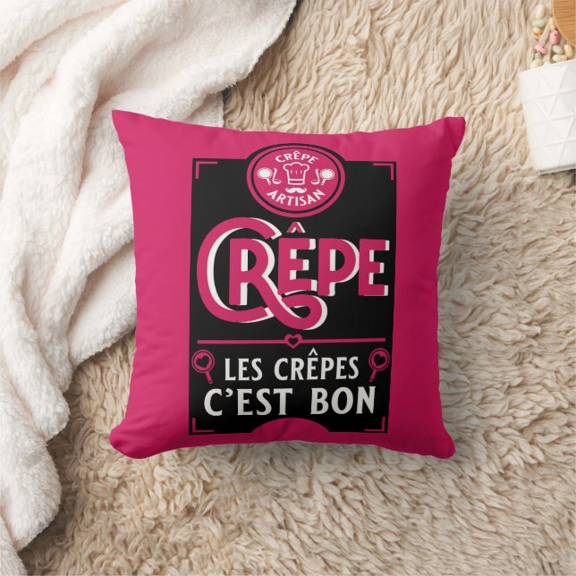 French Pancakes Throw Pillow (Blanket)