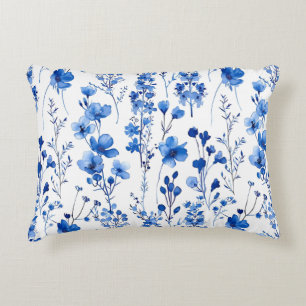 French Paper Wildflowers Pattern Design-98186 Accent Pillow