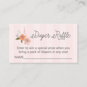 French Paris Baby Shower Diaper Raffle Insert