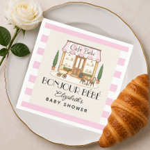 French Paris Cafe Bébé Girl Baby Shower