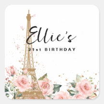 French Paris theme party Eiffel Tower stickers